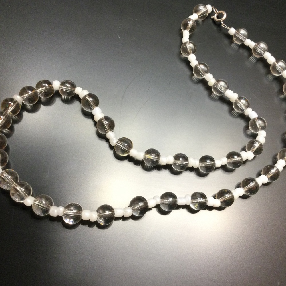 Vintage pool of lights drilled beads necklace